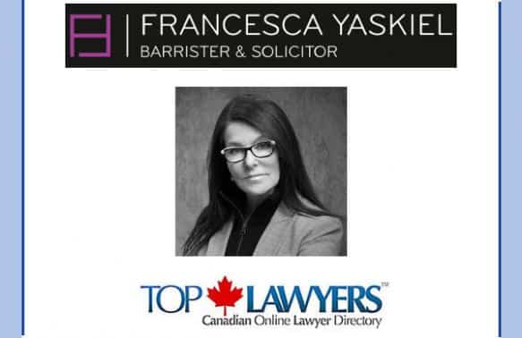 Top Lawyers™ Welcomes Toronto Criminal Defence Lawyer Francesca Yaskiel