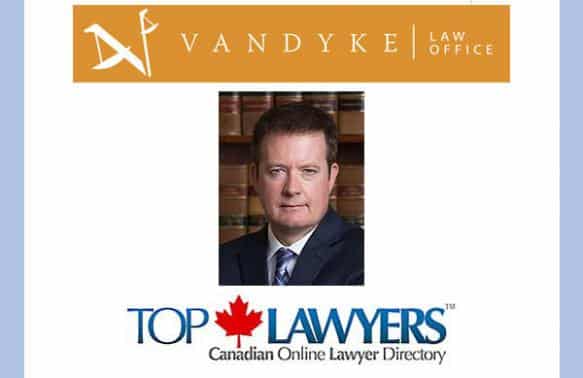 Top Lawyers™ Canada Welcomes Personal Injury Lawyer, Frank Van Dyke